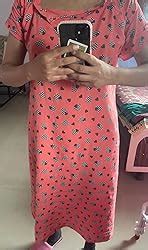 Buy PIU Women's Premium Cotton Feeding Nighty Blue at Amazon.in