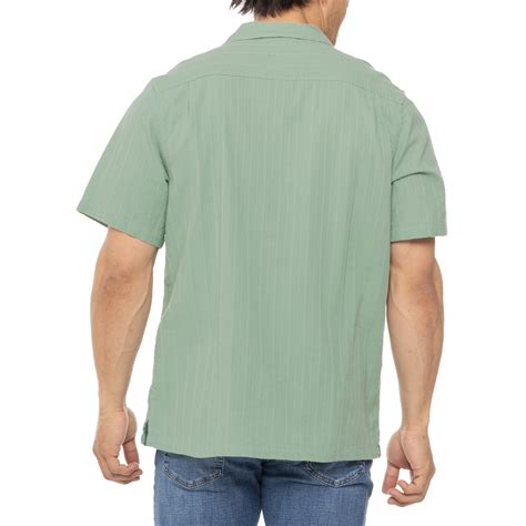 Lucky Brand Dobby Stripe Club Shirt - Short Sleeve