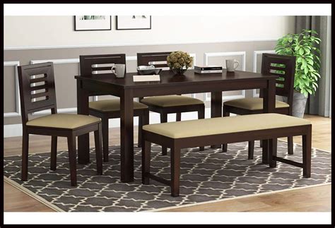 Nisha Furniture Sheesham Wooden Dining Table Set | Dining Table Set ...