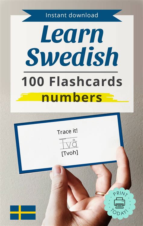 DIY, Printable Swedish, Swedish Flashcards, Sweden Country, Teach K...