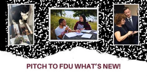 Pitch to FDU What's New | Fairleigh Dickinson University