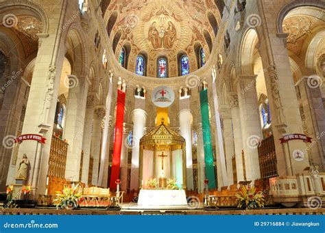 Basilica of Sainte-Anne-de-Beaupre, Quebec Stock Photo - Image of altar ...
