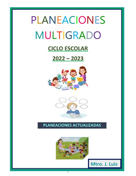 ☯️♈ 1°, 2° y 3° Planeación Multigrado Mtro. J. Luis Semana 1 ...