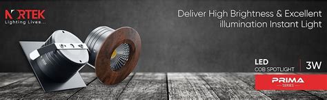 Nortek Prima 3W LED Cob Downlight | Round Recessed Focus Lights for ...