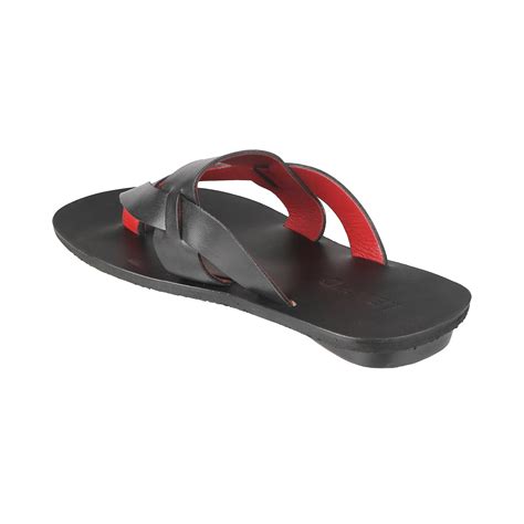 Ledero black leather flip flops for men | Buy Stylish Flip Flops for ...