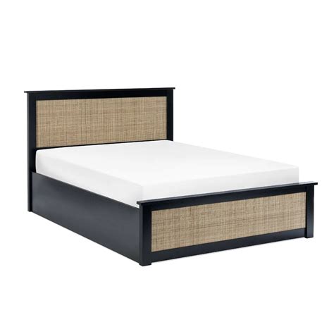 PADSTOW OTTOMAN 150CM KING BED - BLACK — Trafalgar Furniture
