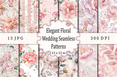 Elegant Floral Wedding Seamless Patterns Graphic by KDP TEMPLATES ART ...