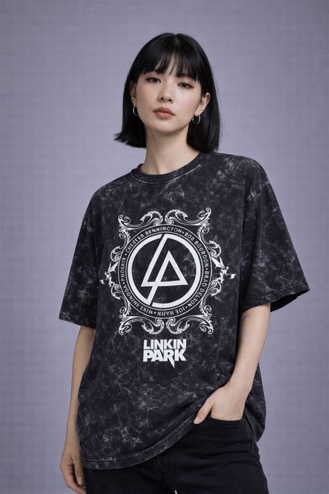 Linkin Park Acid Wash Oversized T-Shirt | Unisex Premium Streetwear ...