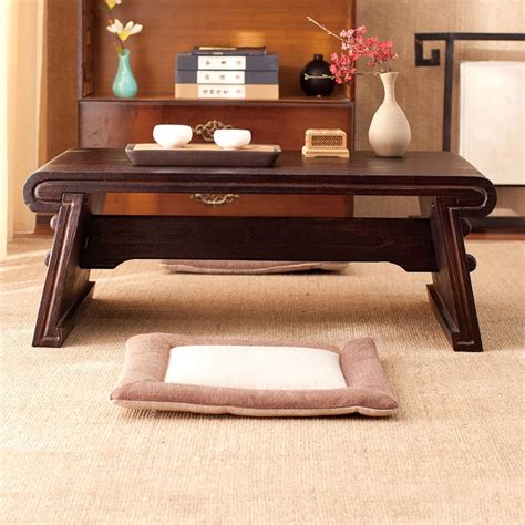 Solid Wood Coffee Table Table Japanese Rectangular Coffee Table Retro ...