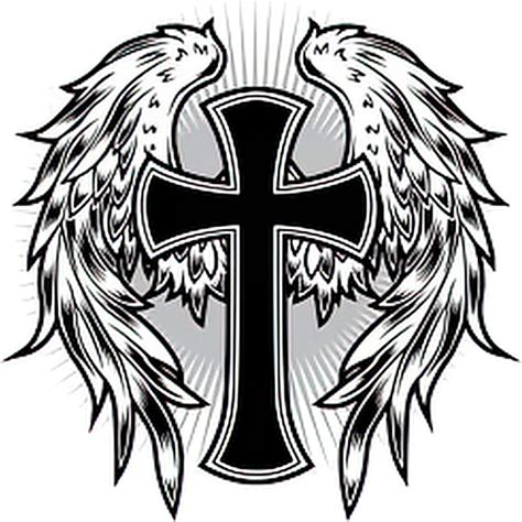 How To Draw A Cross With Wings Step By Step