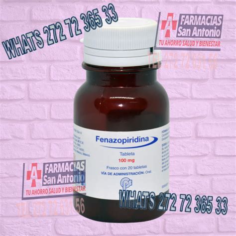 Fenazopiridina 100 Mg, 20 Tabletas, 47% OFF