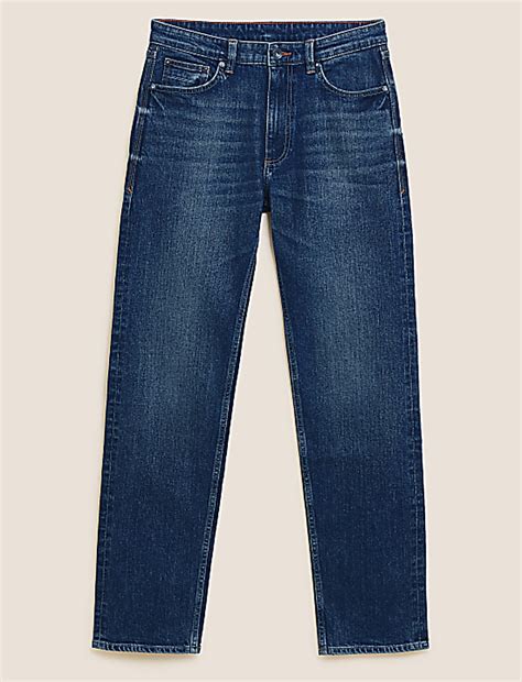 Buy Straight Fit Vintage Wash Stretch Jeans at Marks & Spencer
