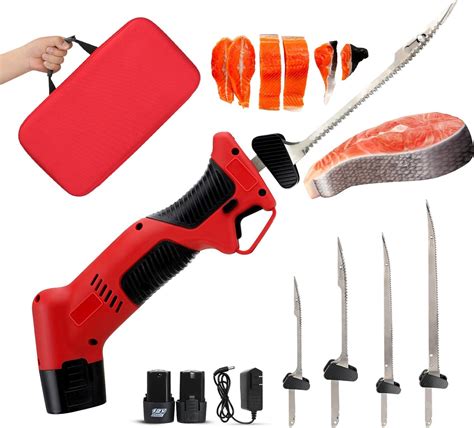 Cordless Electric Fillet Knife for Fish, Rechargeable Fish Filleting ...