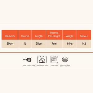 Meyer Pre Seasoned Cast Iron curved Kadai without Lid, 20cm ...