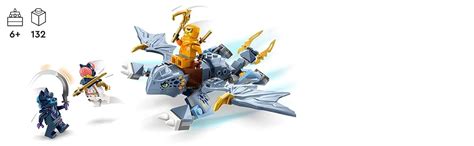 LEGO NINJAGO Young Dragon Riyu Toy Playset with 3 Minifigures 71810 ...