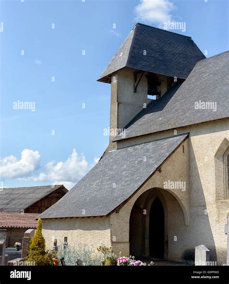 a Roman church in french Pyrenees Stock Photo - Alamy