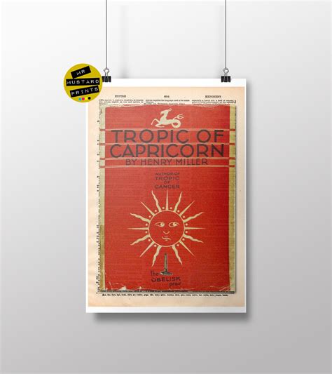 Tropic of Capricorn by Henry Miller 1st Edition Cover 1939 - Etsy UK