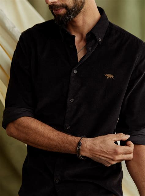 Andamen Pakke Obsidian Corduroy Shirt