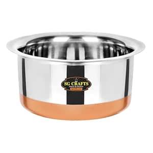 Buy SG CRAFTS Steel Copper Bottom Patila/Tope Set of 1 pcs | Gas Stove ...