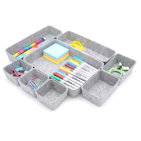 Welaxy Felt 8 Piece Drawer Organizer Tray Set | Michaels