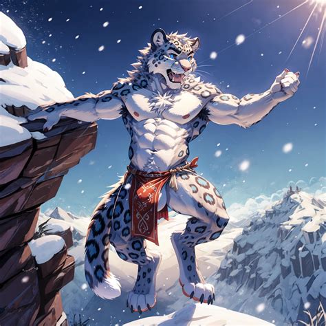 Fluffy Snow Leopard、Hairless head、Animal snow leopard face、Fluffy white ...