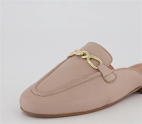 OFFICE Frost Backless Loafers Beige Leather - Women’s Loafers