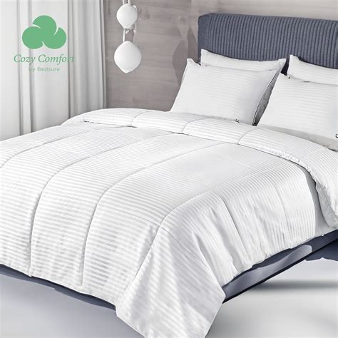 Cozy Comfort Lightweight Twin XL Duvet Insert Comforter, White Quilted ...
