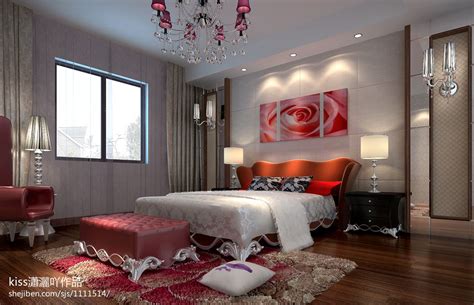现代简约的客厅卧室床头背景墙装修设计效果图 – 设计本装修效果图
