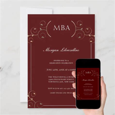 MBA Graduation Invitations 的图像结果