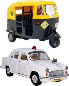 Miniature Mart Kids Small Size Pull Back & Go City Auto Rickshaw ...