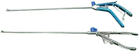 ADDLER Laparoscopic Needle Holder Straight V Type and Curved Jaw Storz ...