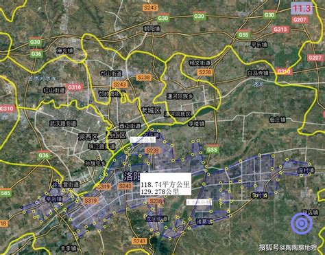 洛阳市建成区面积排名，洛龙区最大，汝阳县最小，来了解一下？_实测