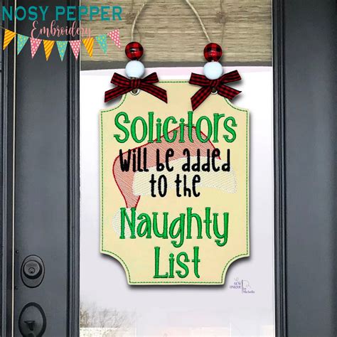 Solicitors Will Be Added To The Naughty List sign machine embroidery d ...