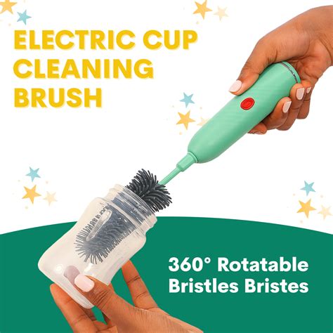 THE LITTLE LOOKERS Electric Baby Bottle Brush Cleaner – 360° Rotating ...