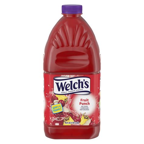 Welch's Fruit Punch Juice Cocktail, 96 fl oz Bottle – instafresh