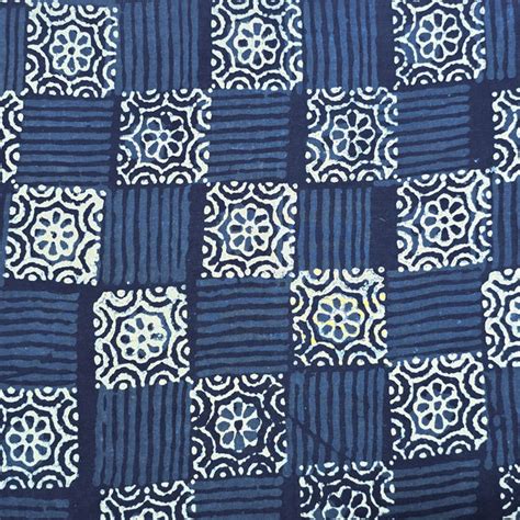 Indigo Fabrics – Buy Online Indigo Fabrics, Indigo Cotton Hand Block ...