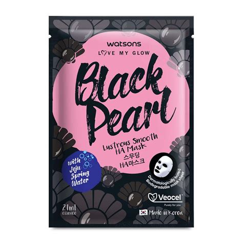 Watsons Love My Glow Lustrous Smooth Sheet Mask Black Pearl & HA 1pc