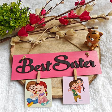 Best Sister hand-painted wall hanging – Bhai Please India