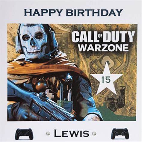 Personalised Call Of Duty WARZONE BIRTHDAY CARD - Greeting Card for COD ...
