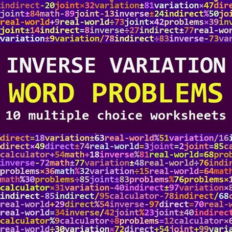 Image result for Inverse Variation Word Problems