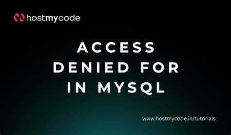 Access Is Denied for Admin User MySQL 的图像结果