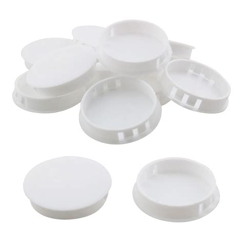 TAODAN 10pcs White Round Plastic Hole Plugs, 50mm/2" Snap-in Locking ...