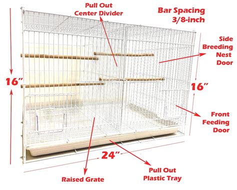 Buy Six of Breeder Bird Flight Center Divider Cages Side Nesting Doors ...
