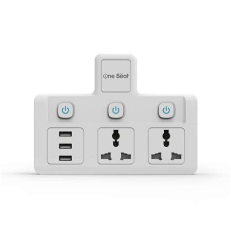 One Beat Cordless Extension Board with Individual Switch-Multi Plug ...