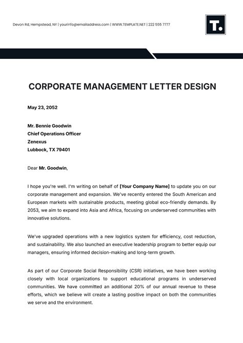 Free Business Letter with Subject Line Template to Edit Online