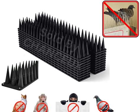 CHANCEUX Anti Bird Plastic Spikes Black (5 pcs Set) for AC Balconies ...
