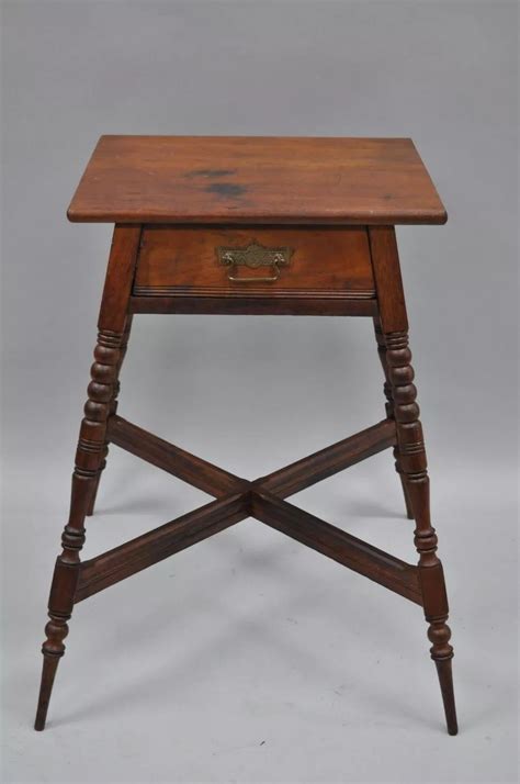 Antique Eastlake Victorian Turn Carved Spindle Leg Walnut Plant Stand ...