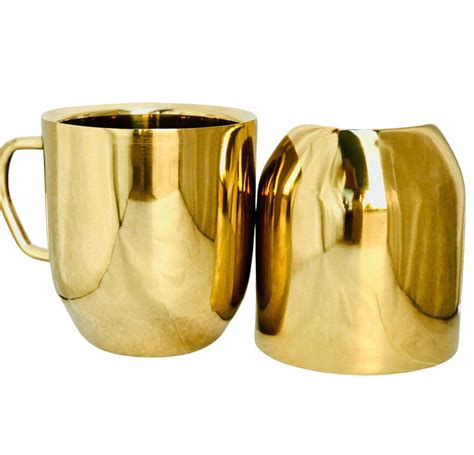 Buy ATMAM EXPORTS Grade Stainless Steel Double Wall Round Tea and ...