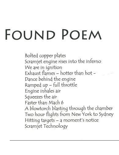 Image result for Found Poem Examples