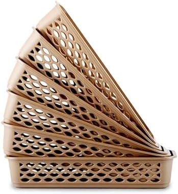 RATAN PLASTICWARE Diana Tray Rectangular-Narrow (Pack of 6) Plastic ...